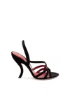 Valentino Fetishique 105 Velvet Slingback Sandal In Black