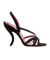 Valentino Garavani Fetishique Velvet Sandal 105mm Woman Black 42 In Black
