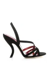 Valentino Fetishique 105 Velvet Slingback Sandal In Black