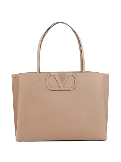 Valentino Garavani Fill Me Calfskin Shopping Bag In Pink