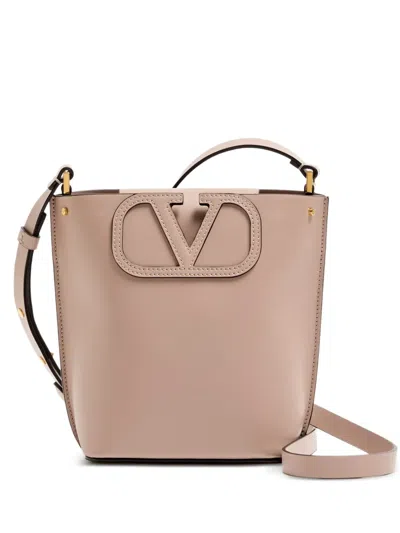 Valentino Garavani Fill Me Small Calfskin Bucket Bag In Pink