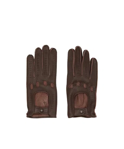 Valentino Garavani Fingered Gloves In Brown