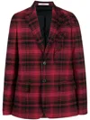 Valentino Checked Single-breasted Blazer In Tan