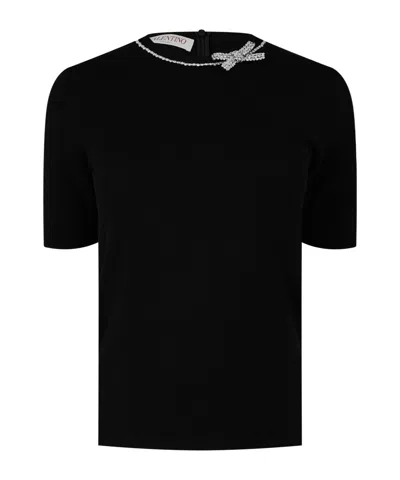 Valentino Fitted Short-sleeved Shirts In Black