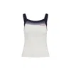 Valentino Sleeveless Knitted Top Striped Detail In Multi