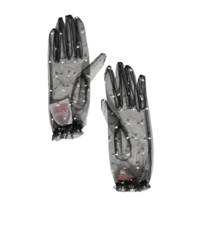 Valentino Garavani Five Finger Gloves In Gray