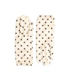 Valentino Vlogo Signature Polka Dot-print Gloves In Light Beige/black/gold