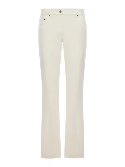 Valentino Five-pocket Flare Trousers In Neutral