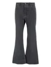 Valentino Belt Loop Denim Trousers In Gray