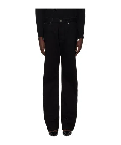 VALENTINO VALENTINO BUTTON DETAILED STRAIGHT LEG JEANS