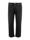 Valentino Five Pockets Jeans In Cotton In Negro