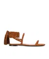 Valentino Flair Flat-soled Sandals In Brown