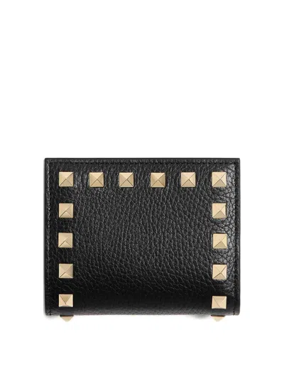Valentino Garavani Flap French Wallet In Black
