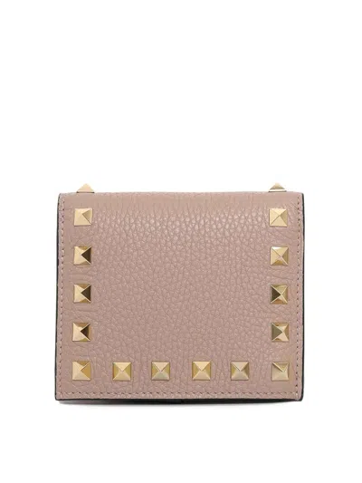Valentino Garavani Flap French Wallet In Pink