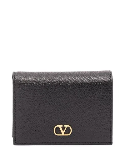 Valentino Garavani Valentino Flap French Wallet Vlogo In Black