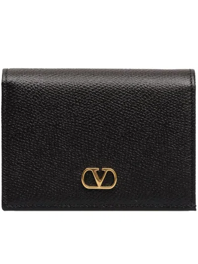 Valentino Garavani Flap French Wallet Vlogo Signature In Brown