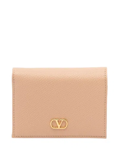 Valentino Garavani Valentino Flap French Wallet Vlogo Signature In Pink