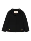 Valentino Garavani Vlogo Signature Wool And Silk Jacket In Black