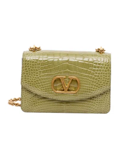 Valentino Garavani Flap Shoulder Bag In Green