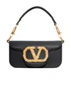 Valentino Small Leather Shoulder Bag With Crystal And Pearl Embellishments
