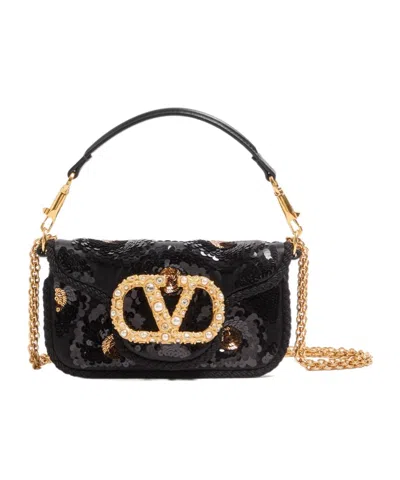 Valentino Garavani Flap Shoulder Bag In Black