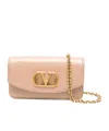 Valentino Vlogo-signature Leather Shoulder Bag In Brown