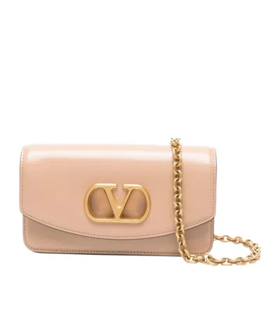 Valentino Garavani Flap Shoulder Bag In Brown