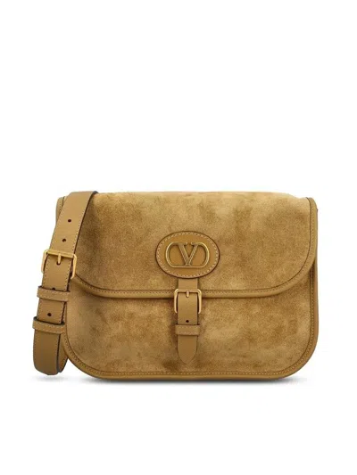 Valentino Garavani Flap Shoulder Bag In Brown