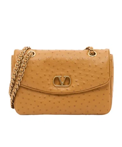 Valentino Garavani Flap Shoulder Bag In Brown