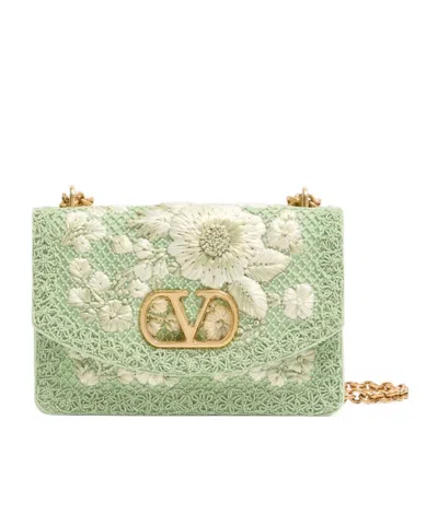 Valentino Garavani Flap Shoulder Bag In Green