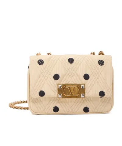 Valentino Garavani Flap Shoulder Bag In Nude