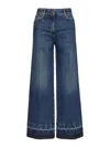 Valentino High-rise Wide-leg Jeans In Azul
