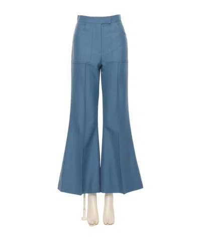 Valentino Flared Casual Pants In Purple