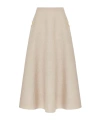 Valentino Midirock Aus Linen Canvas Frau Beige Gravel 46 In Nude
