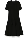 Valentino Flared Midi Dress In Black
