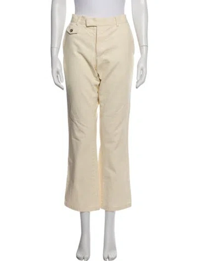 Pre-owned Valentino Flared Pants In Yellow