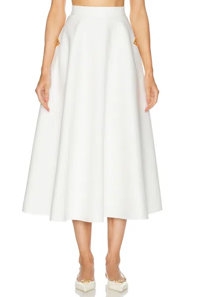 Valentino Flared Skirt In Bianco