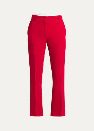 Valentino Flared Suiting Trousers In Red