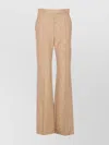 Valentino Flared Trousers Side Pockets In Nude
