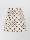 Valentino A-line Skirt In Wool And Silk Blend In Neutral