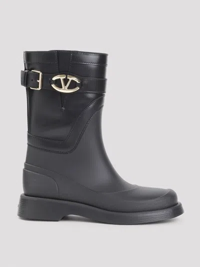 VALENTINO GARAVANI FLAT ANKLE BOOTS VALENTINO GARAVANI WOMAN COLOR BLACK,F91722002