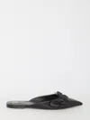 Valentino Garavani Women Flat Mules In Leather In Black