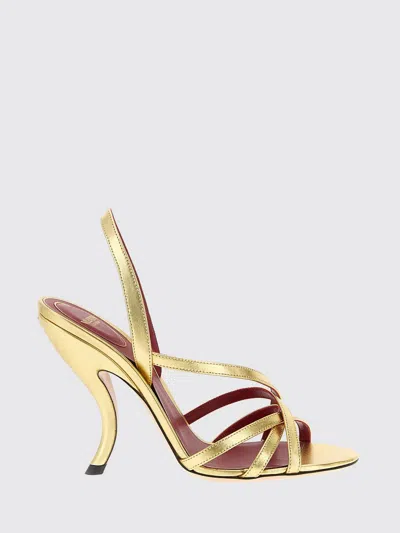 VALENTINO GARAVANI HEELED SANDAL VALENTINO WOMAN COLOR GOLD,H47638047