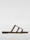 Valentino Strappy Sandals With Flat Sole Design In Black