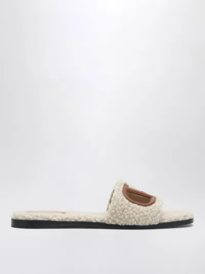 VALENTINO GARAVANI FLAT SANDALS VALENTINO GARAVANI WOMAN COLOR NATURAL,G79032067