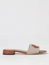 Valentino Vlogo Embellished Textured-leather And Canvas Slides In Pink