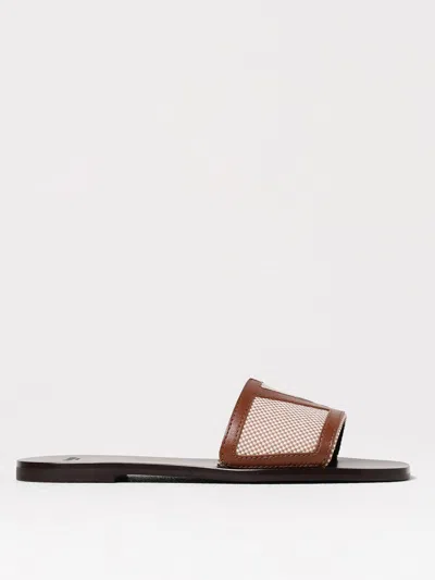 VALENTINO GARAVANI FLAT SANDALS VALENTINO GARAVANI WOMAN COLOR BROWN,G83885032