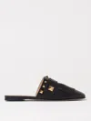 Valentino Grainy Leather Flat In Black