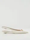 Valentino Slingback Vlogo Ballerina In Ivory