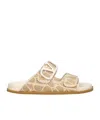 Valentino Vlogo Toile Iconographe Flat Sandals